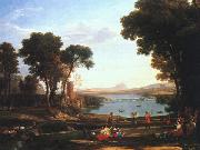 Claude Lorrain Landscape with the Marriage of Isaac and Rebekah oil painting artist